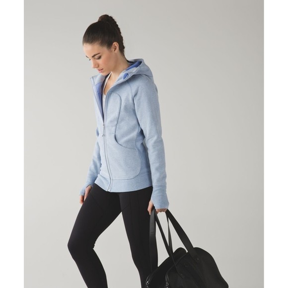 Sold Lululemon Scuba Hoodie Women’s Size 6 In Heathered Lullaby/baby Blue - Picture 5 of 13